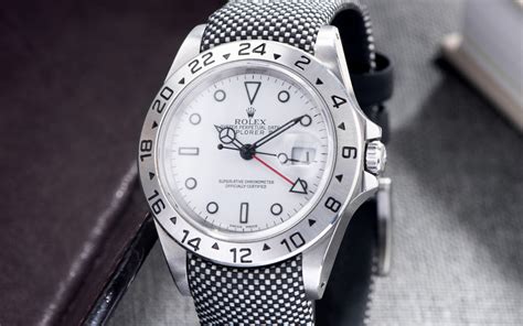 rolex explorer ii on strap|rolex with nylon strap.